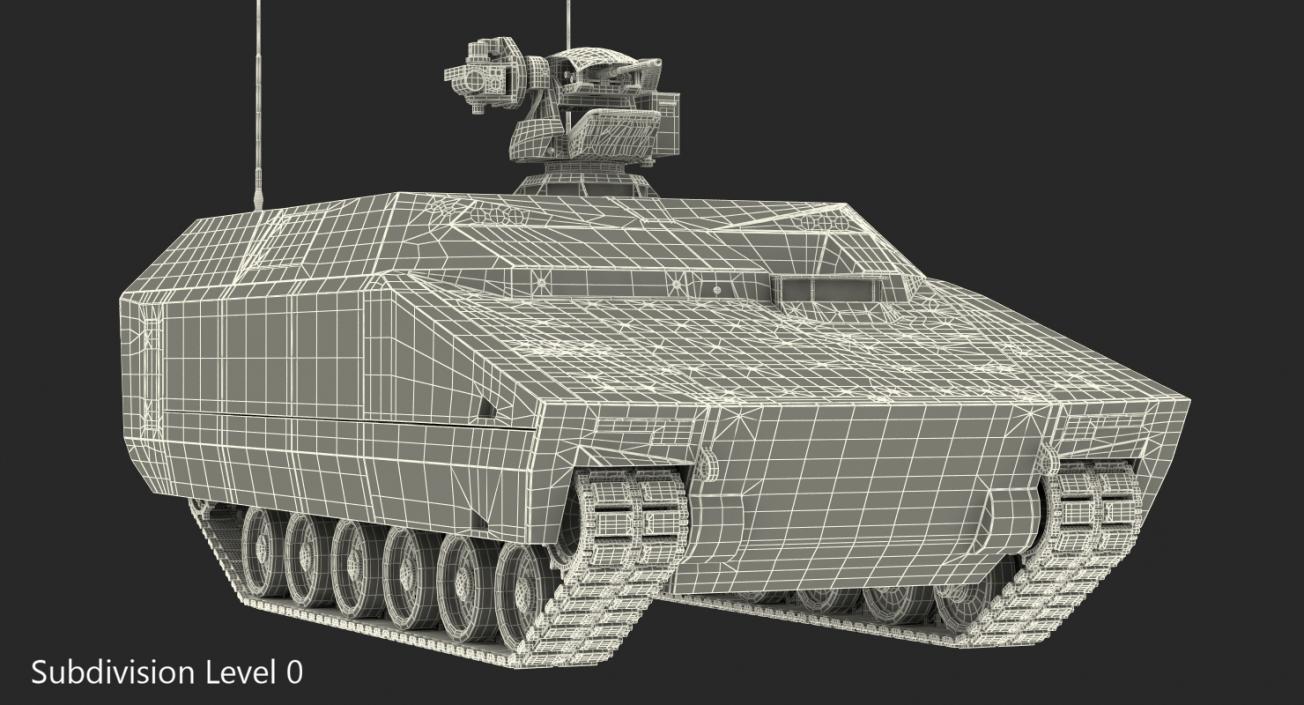 3D NextGen IFV with Remotely Controlled Machine Gun model