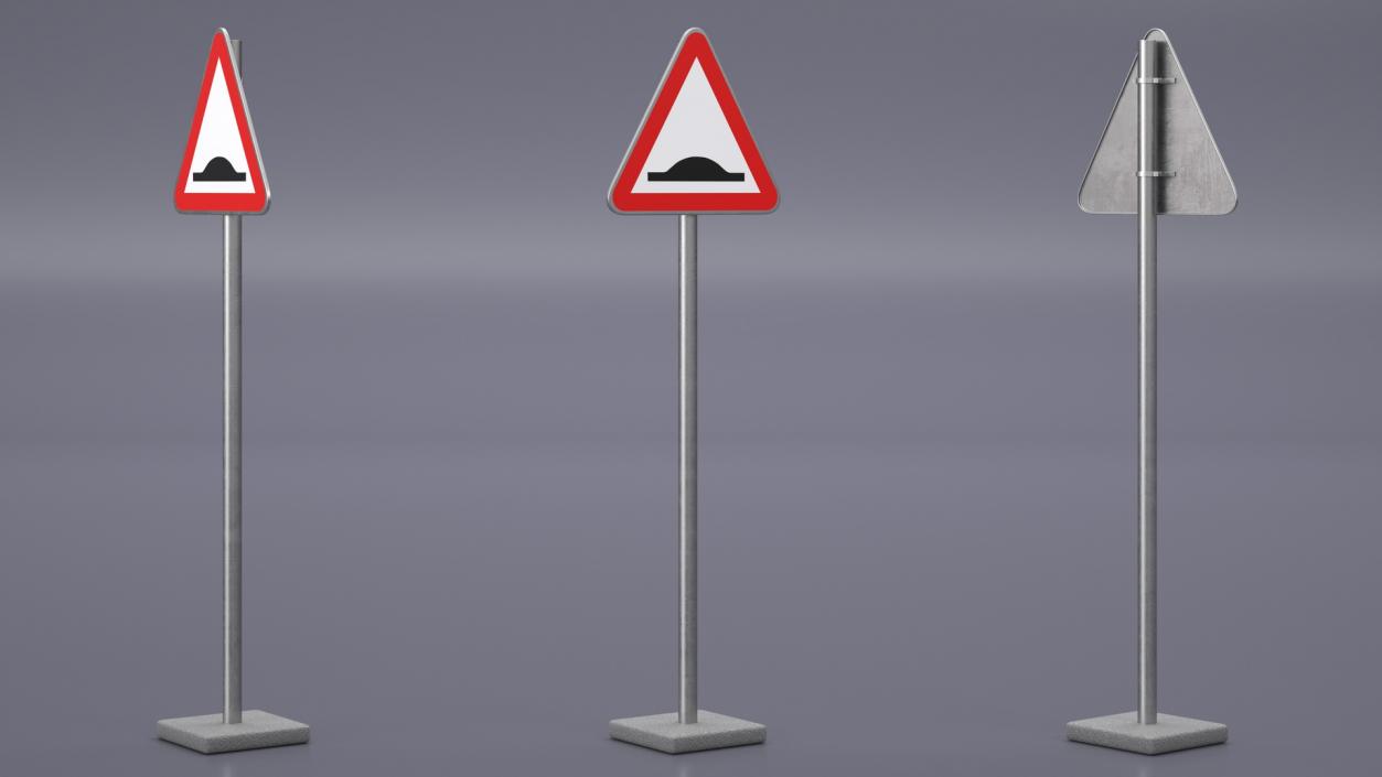 3D Road Sign Hump 2