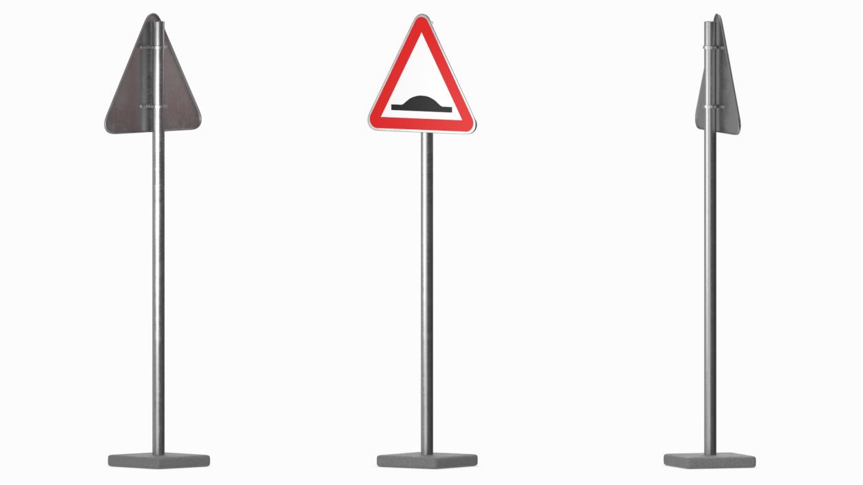 3D Road Sign Hump 2