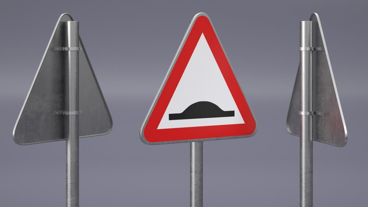 3D Road Sign Hump 2