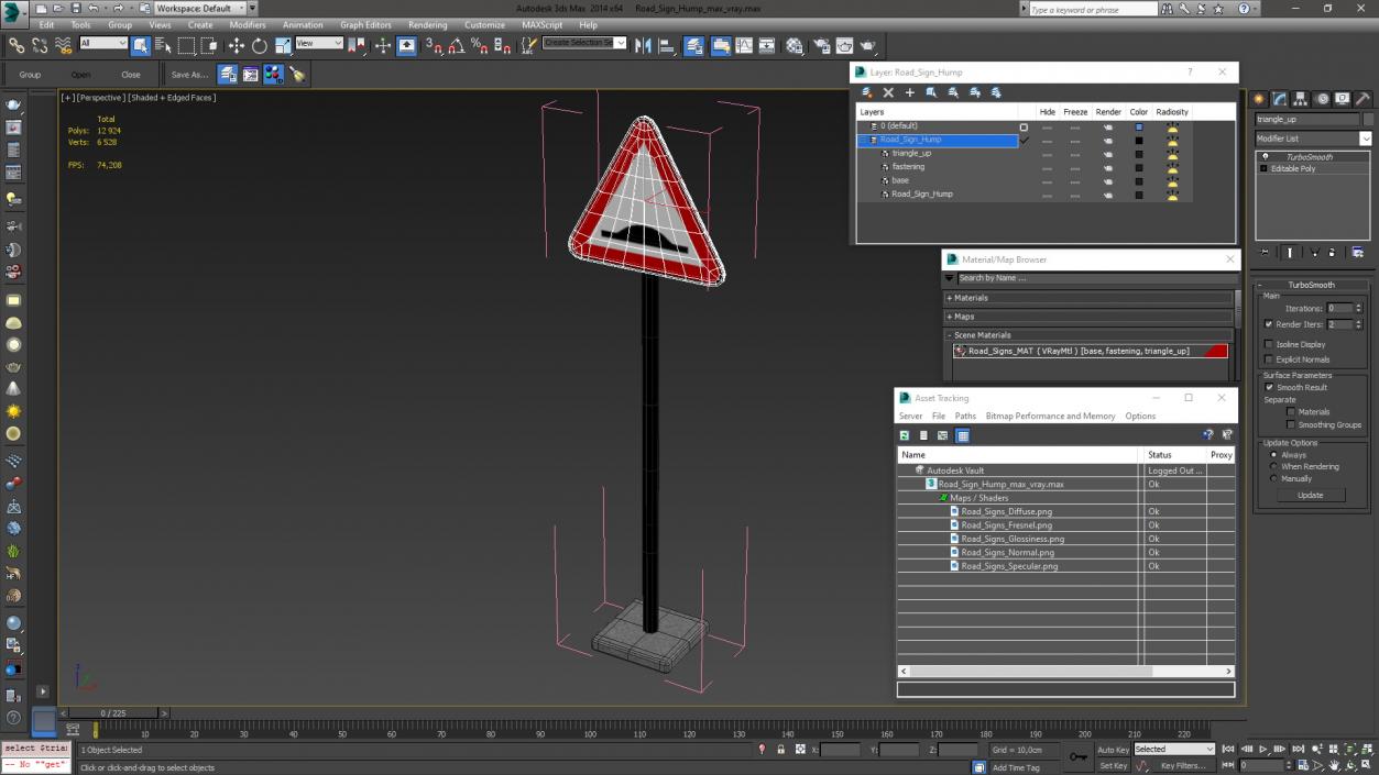 3D Road Sign Hump 2