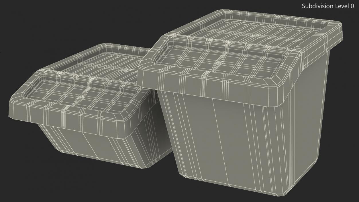 3D Confused model - Storage Containers with Lid Set model