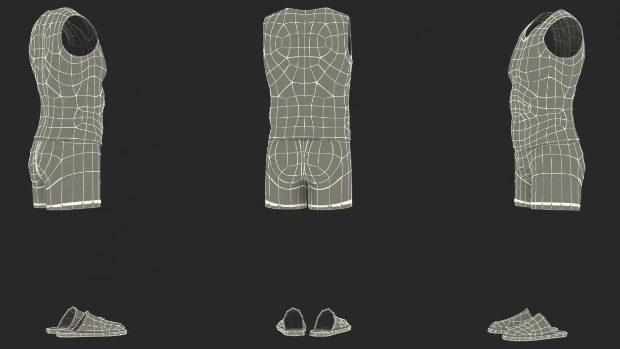 3D model Old Man Underwear Neutral Pose