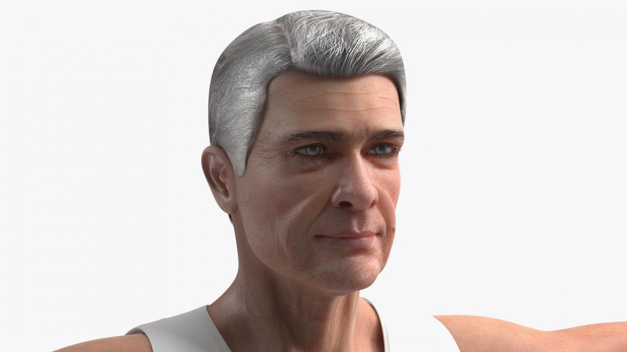 3D model Old Man Underwear Neutral Pose