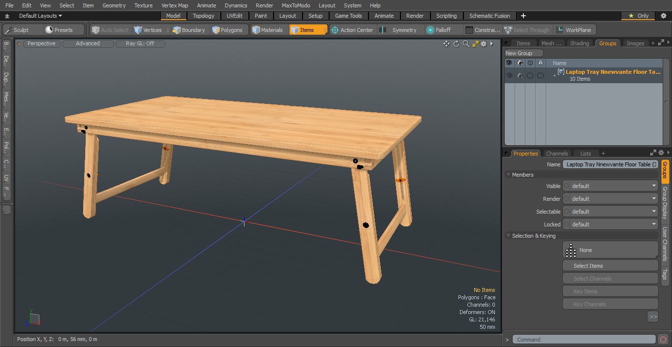 3D Laptop Tray Nnewvante Floor Table model