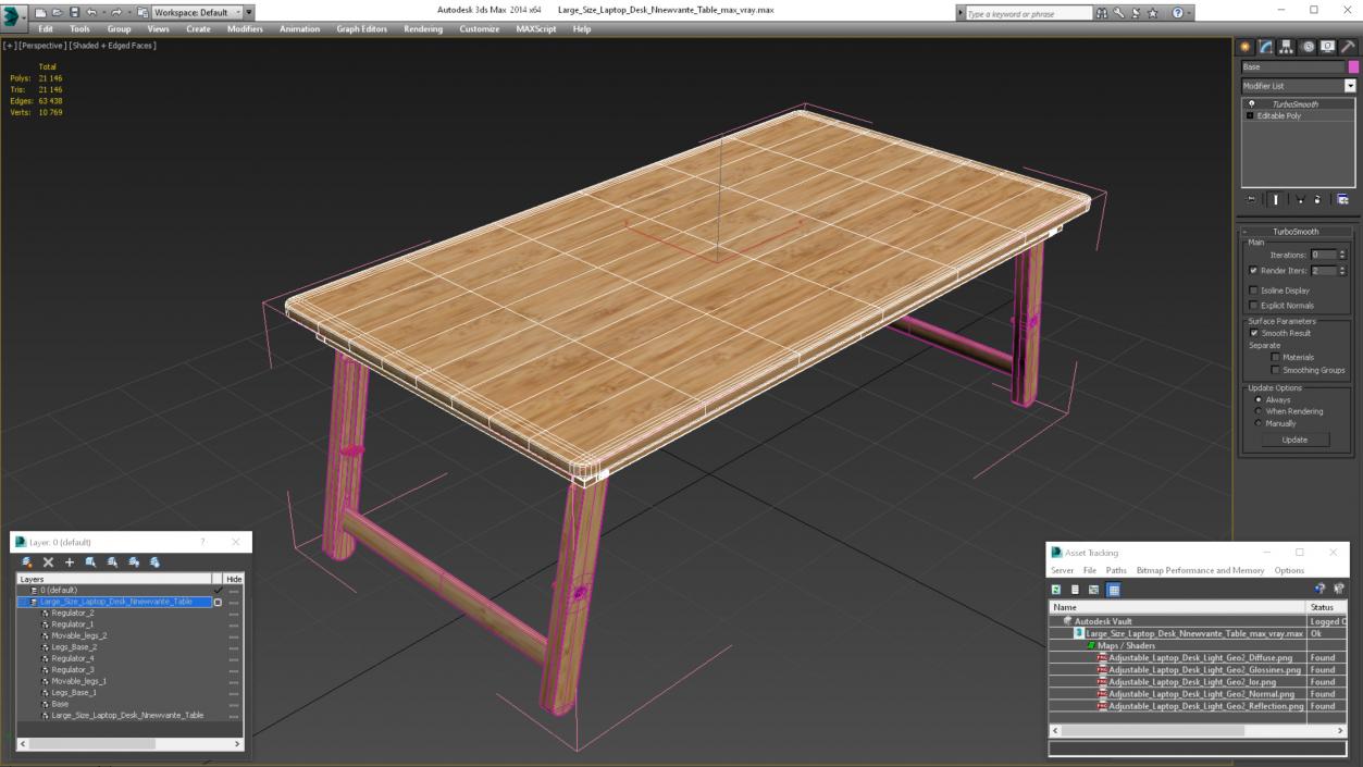 3D Laptop Tray Nnewvante Floor Table model