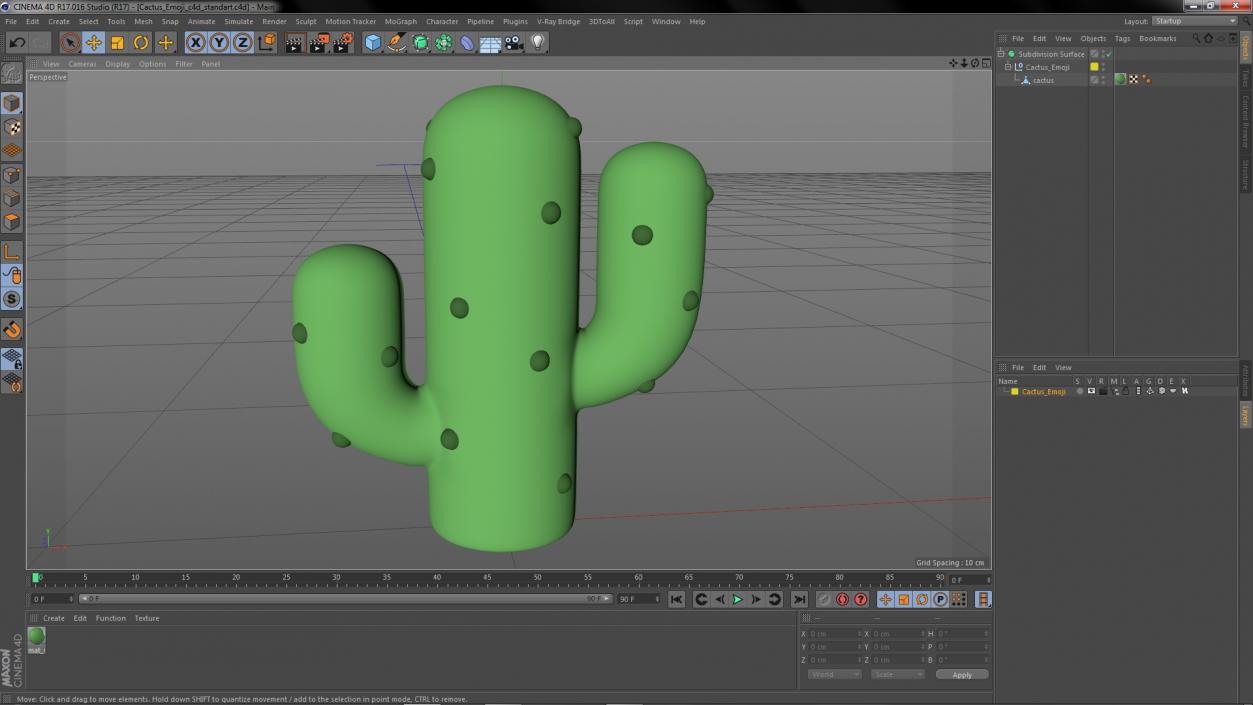 Cactus Emoji 3D