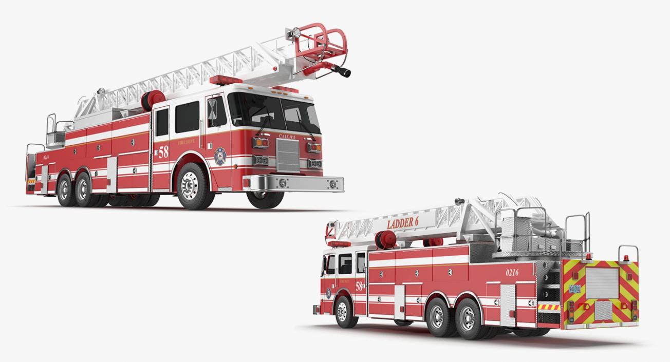 Firefighters and Equipment Collection 3D