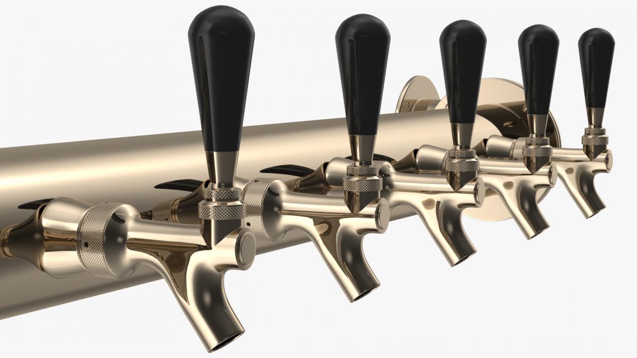 Rail Draft Brass Beer Tower 3D