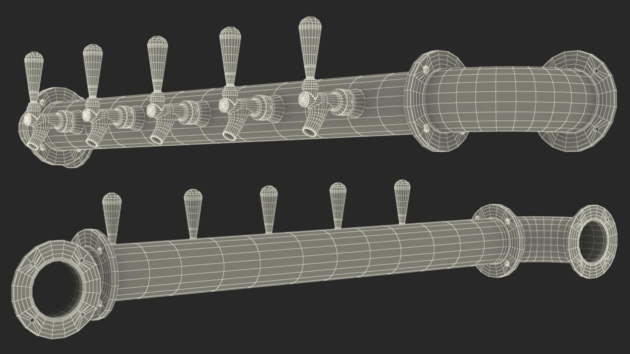 Rail Draft Brass Beer Tower 3D