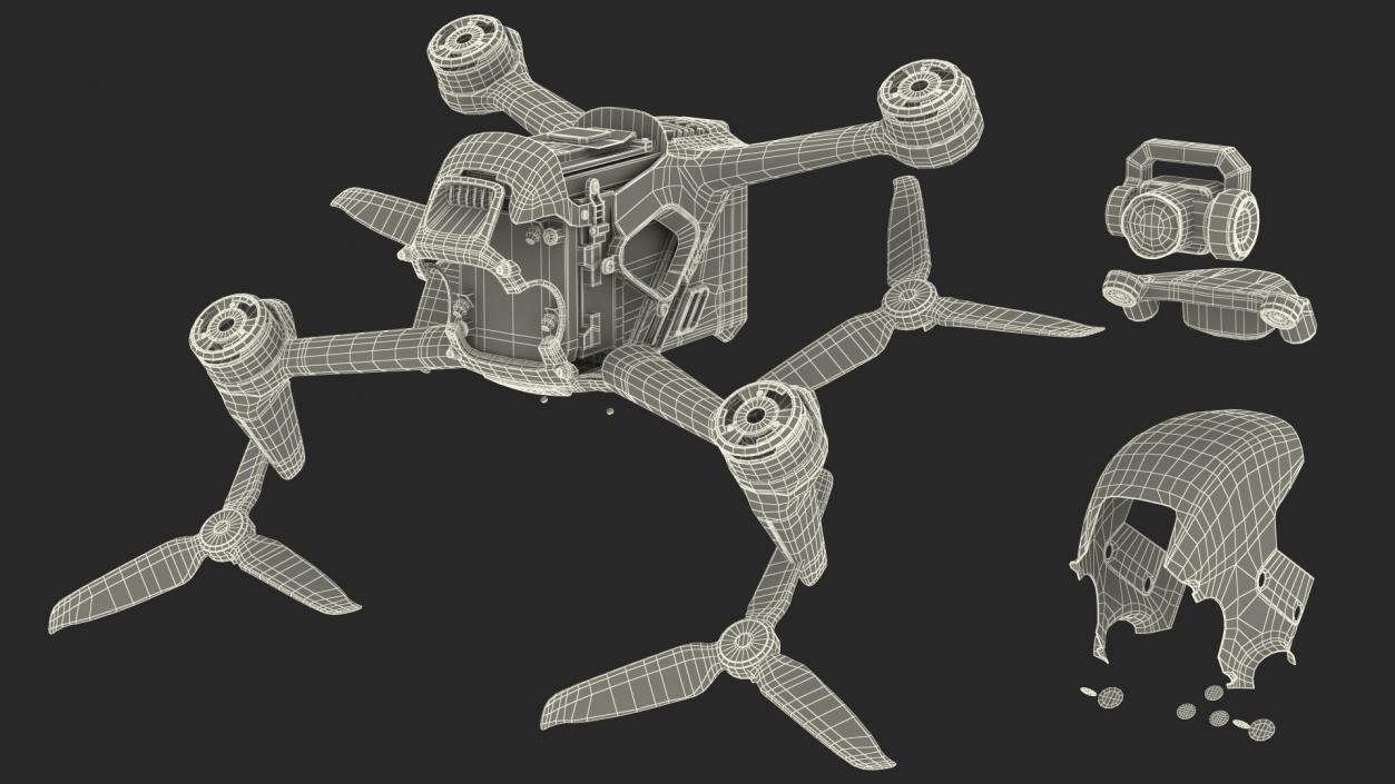 3D High Speed Drone Rigged model