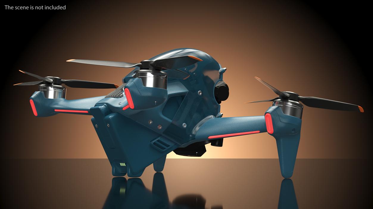 3D High Speed Drone Rigged model