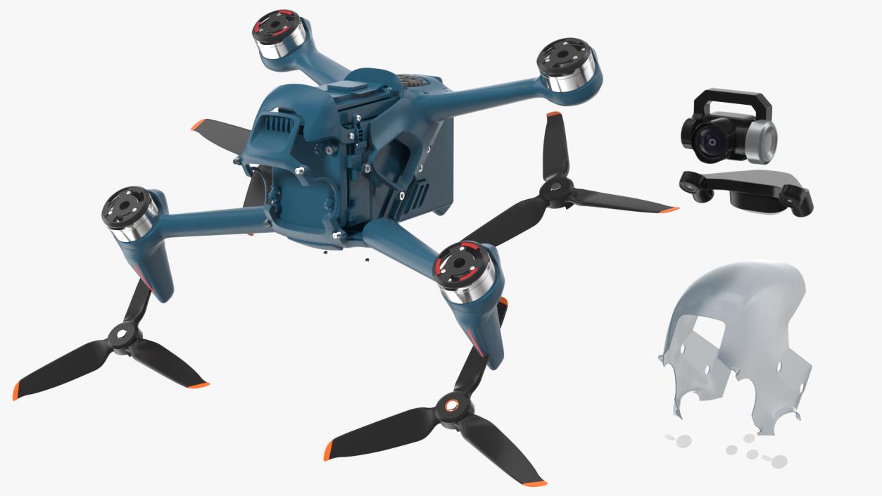 3D High Speed Drone Rigged model