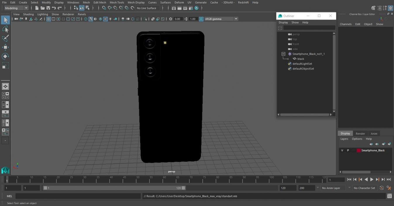 3D Smartphone Black