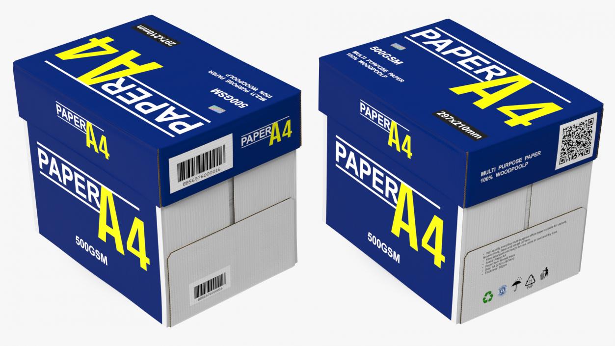 A4 Multipurpose Paper Box 80 Gsm 3D