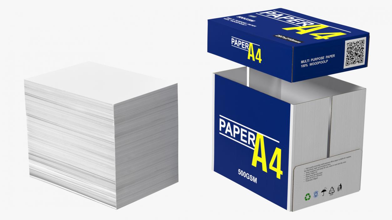 A4 Multipurpose Paper Box 80 Gsm 3D