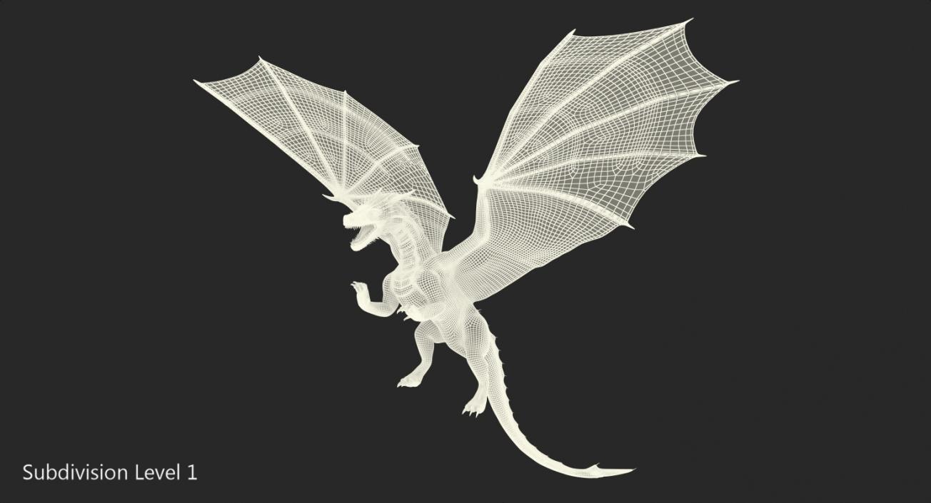 Black Dragon Flying 3D model