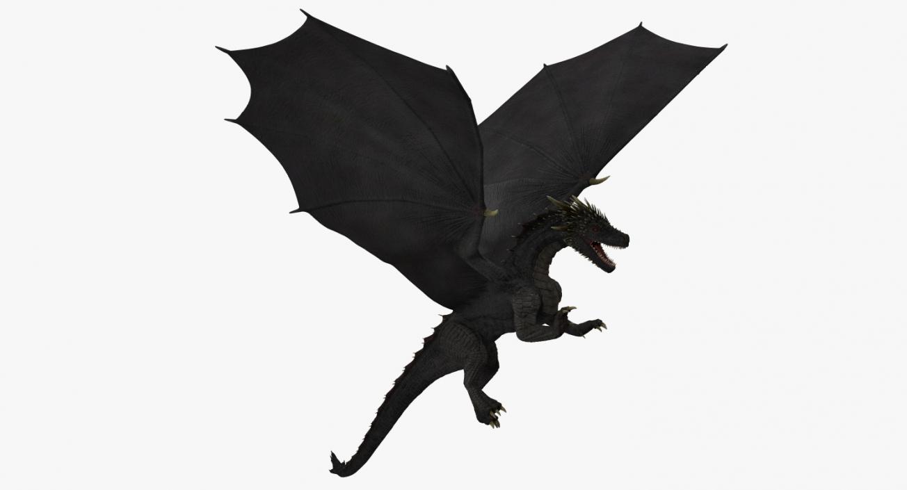 Black Dragon Flying 3D model