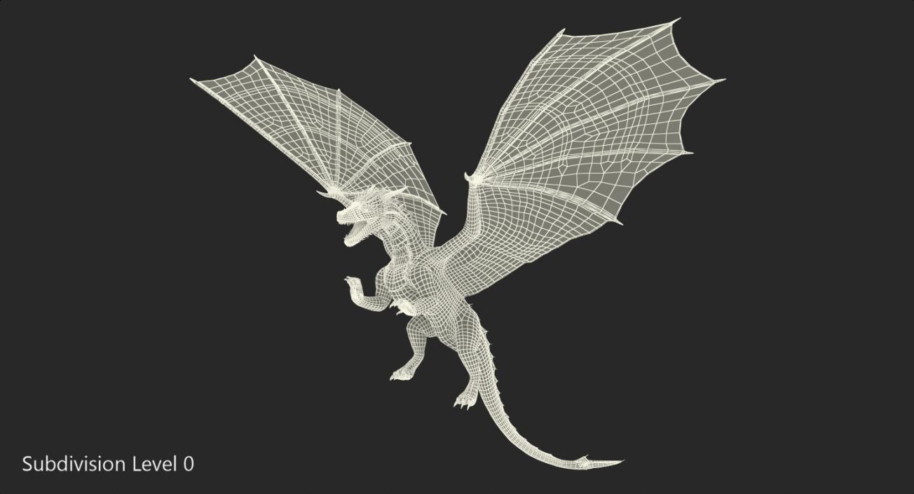 Black Dragon Flying 3D model