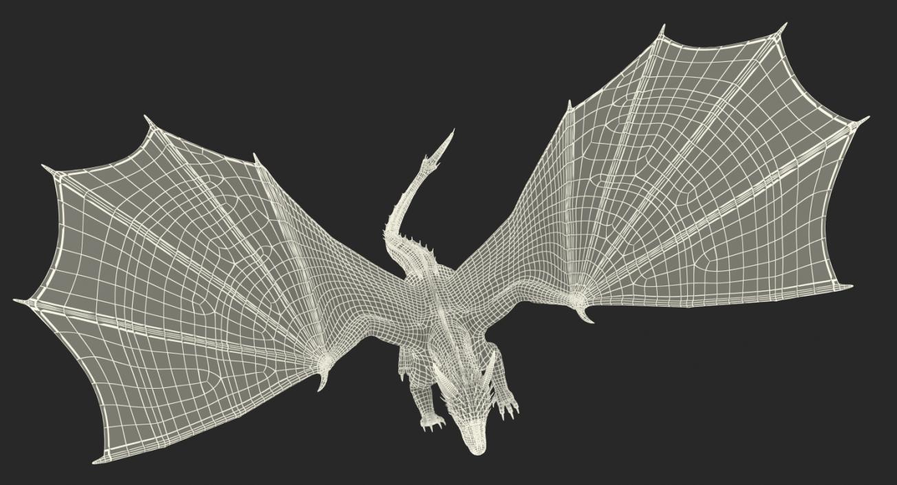 Black Dragon Flying 3D model