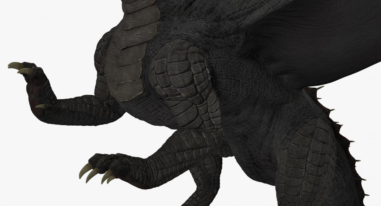 Black Dragon Flying 3D model