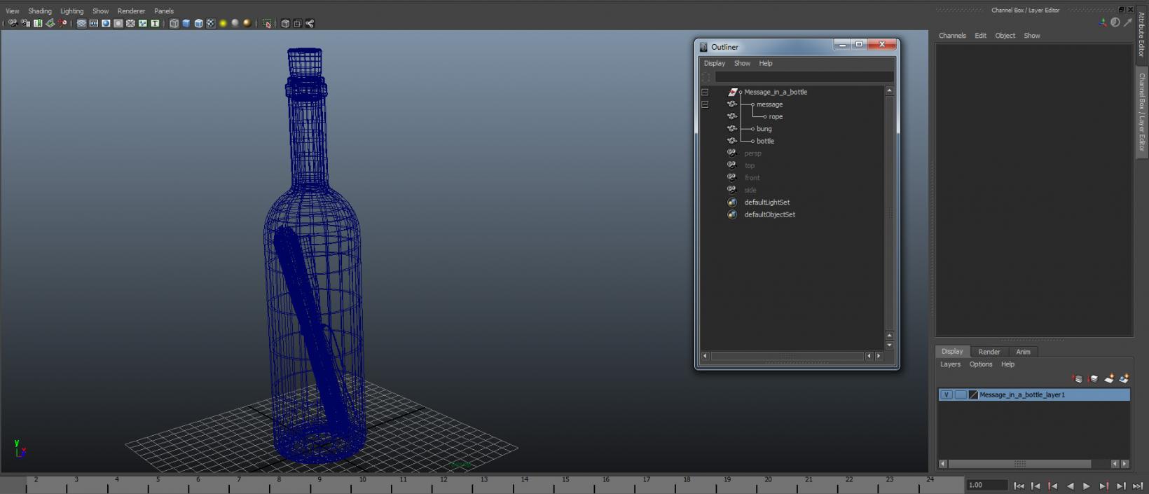 Message in a Bottle 3D model