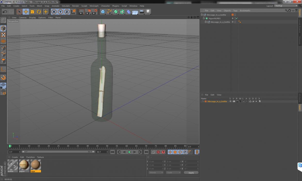 Message in a Bottle 3D model