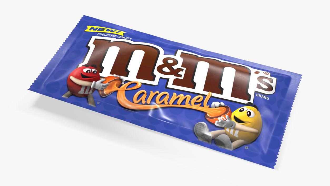 3D model Caramel M and Ms Candy Package