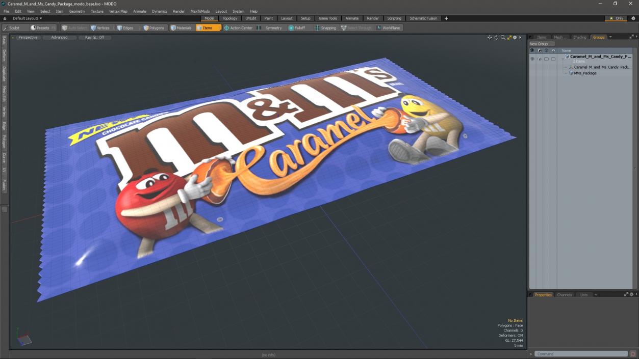 3D model Caramel M and Ms Candy Package