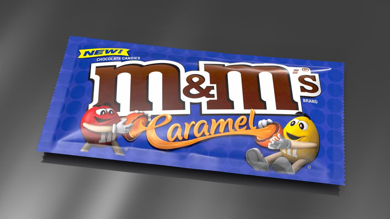 3D model Caramel M and Ms Candy Package