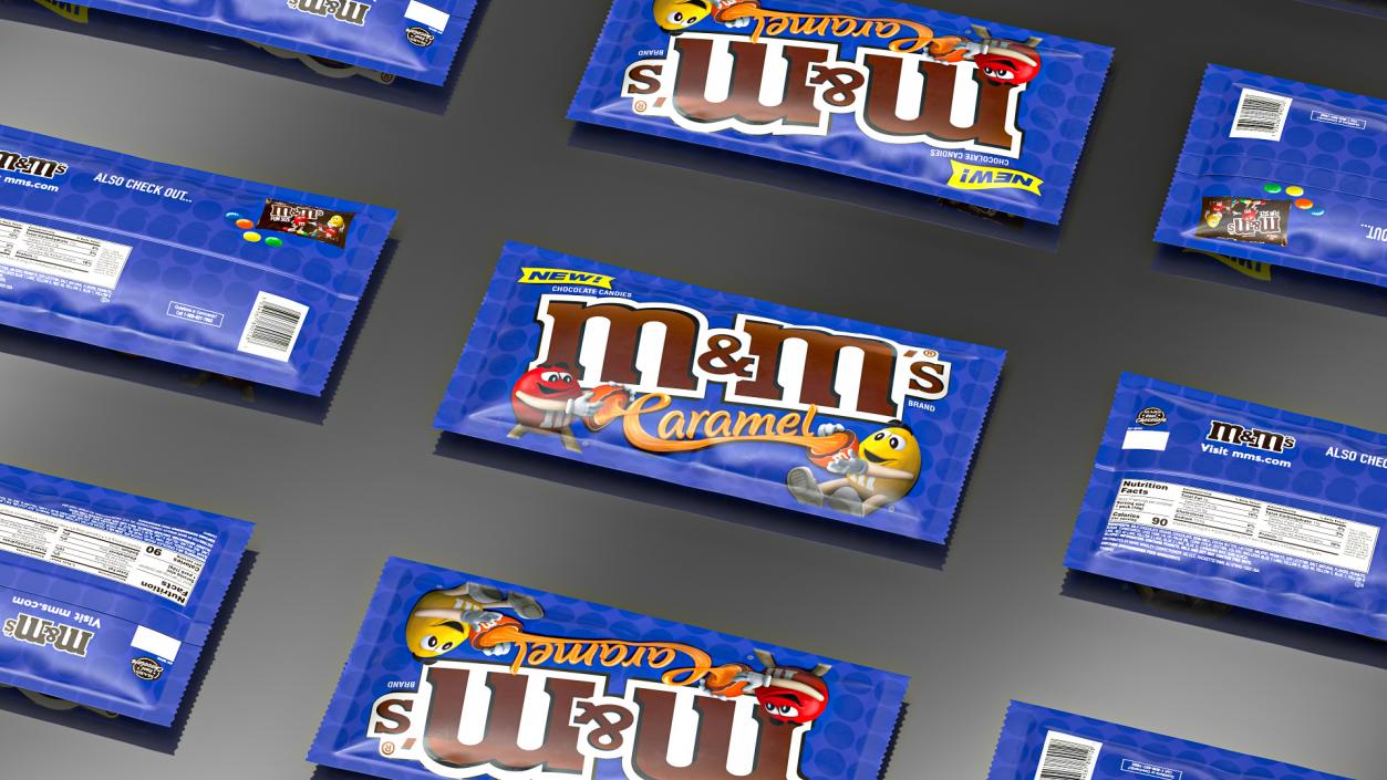 3D model Caramel M and Ms Candy Package