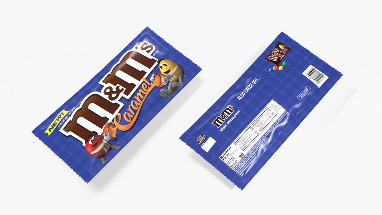 3D model Caramel M and Ms Candy Package