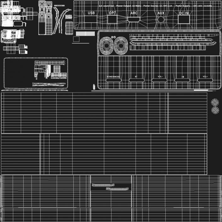 Soundbar Black 3D model