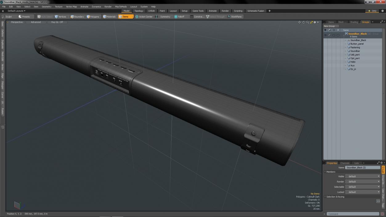 Soundbar Black 3D model