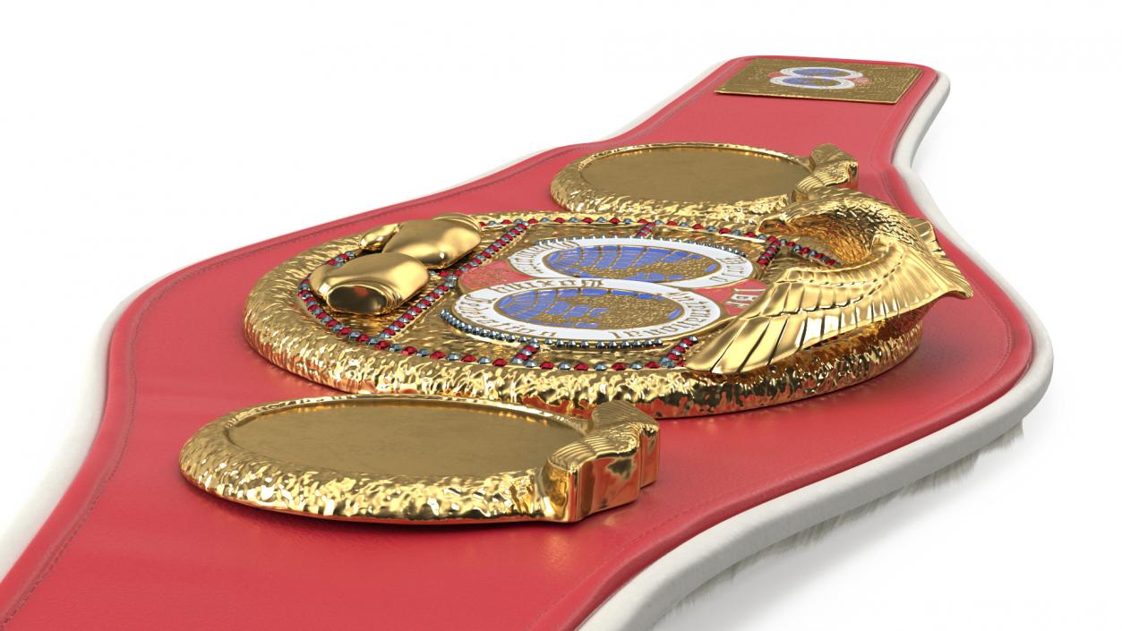 3D International Boxing Federation Belt whith Fur