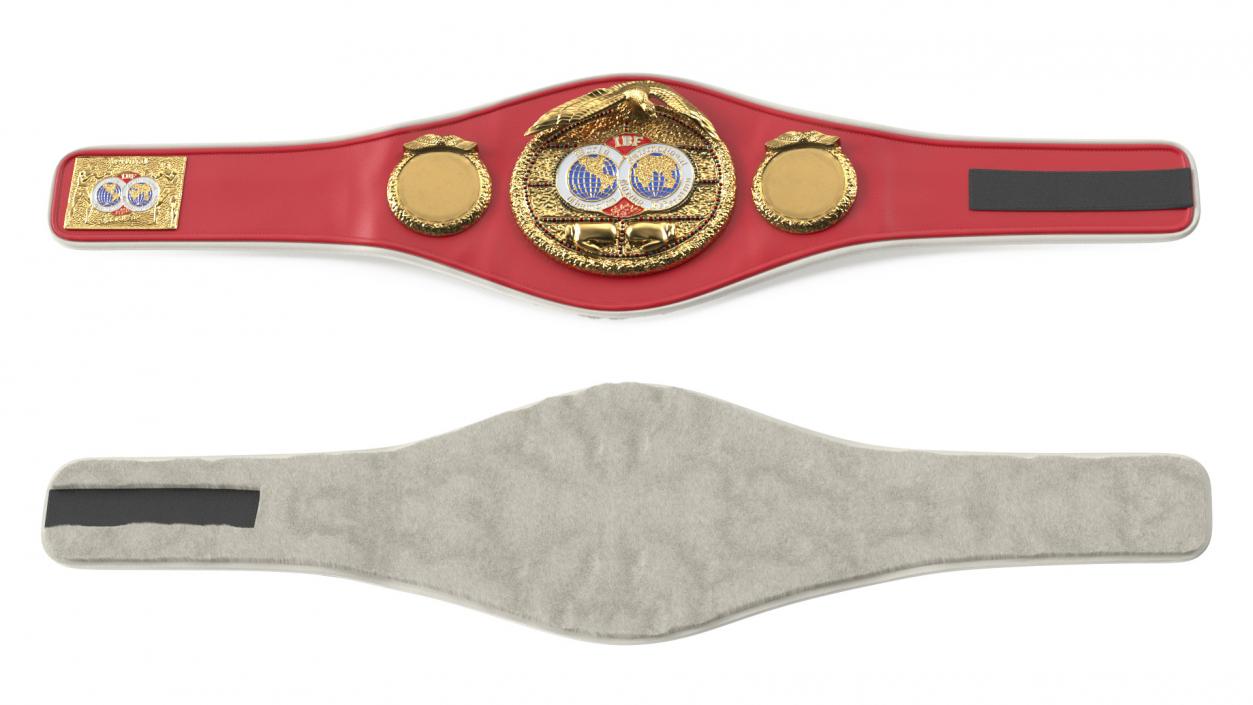 3D International Boxing Federation Belt whith Fur