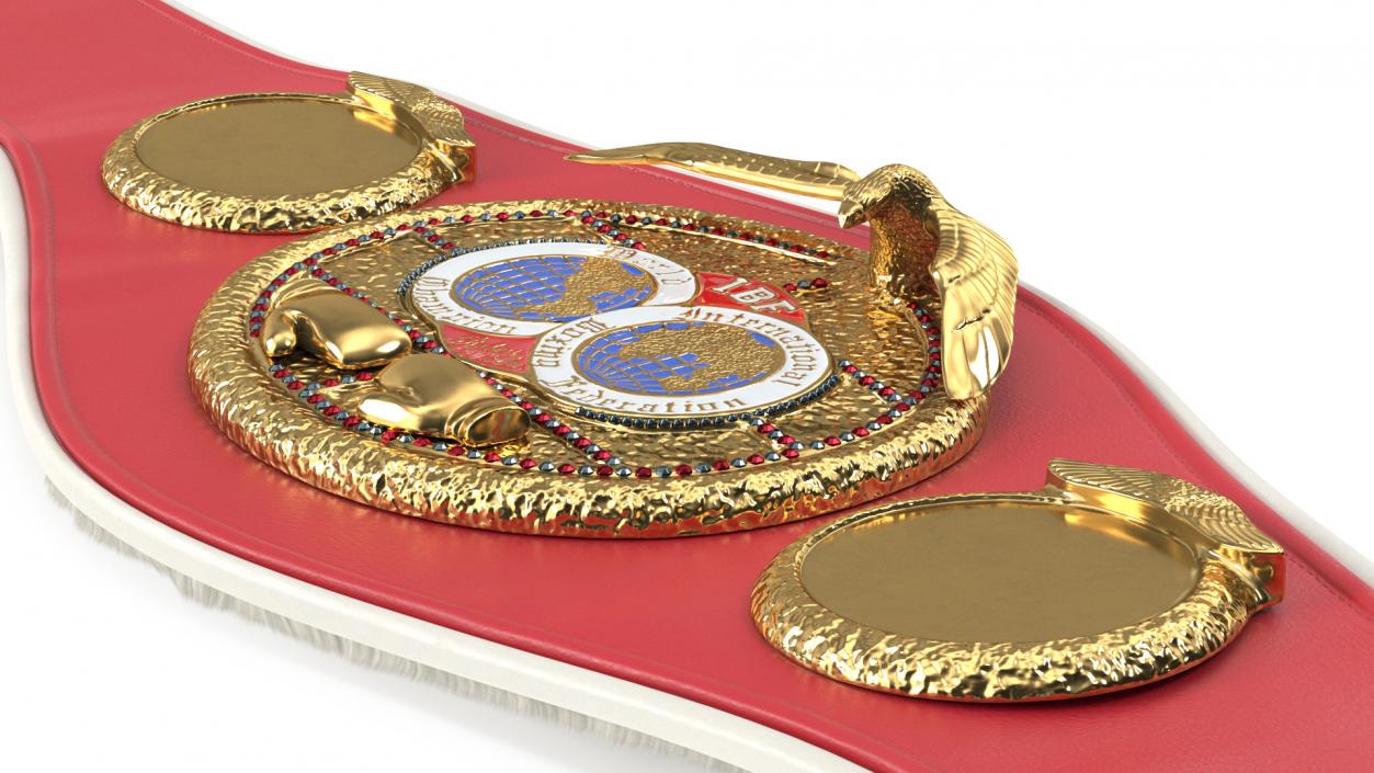 3D International Boxing Federation Belt whith Fur