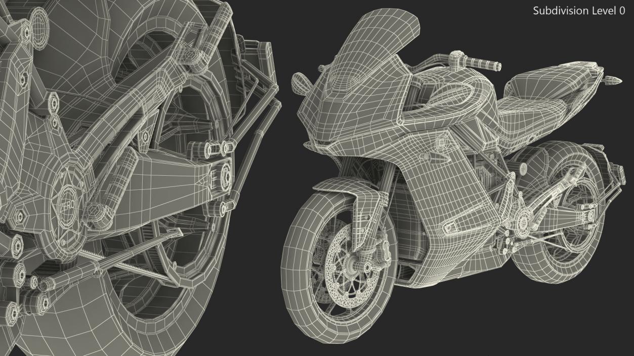 Zero SR S Electric Motorcycle 3D model