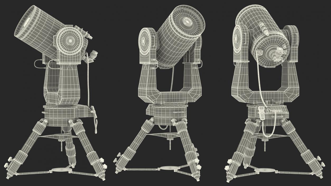 Telescope 16 Inch with Tripod 3D model