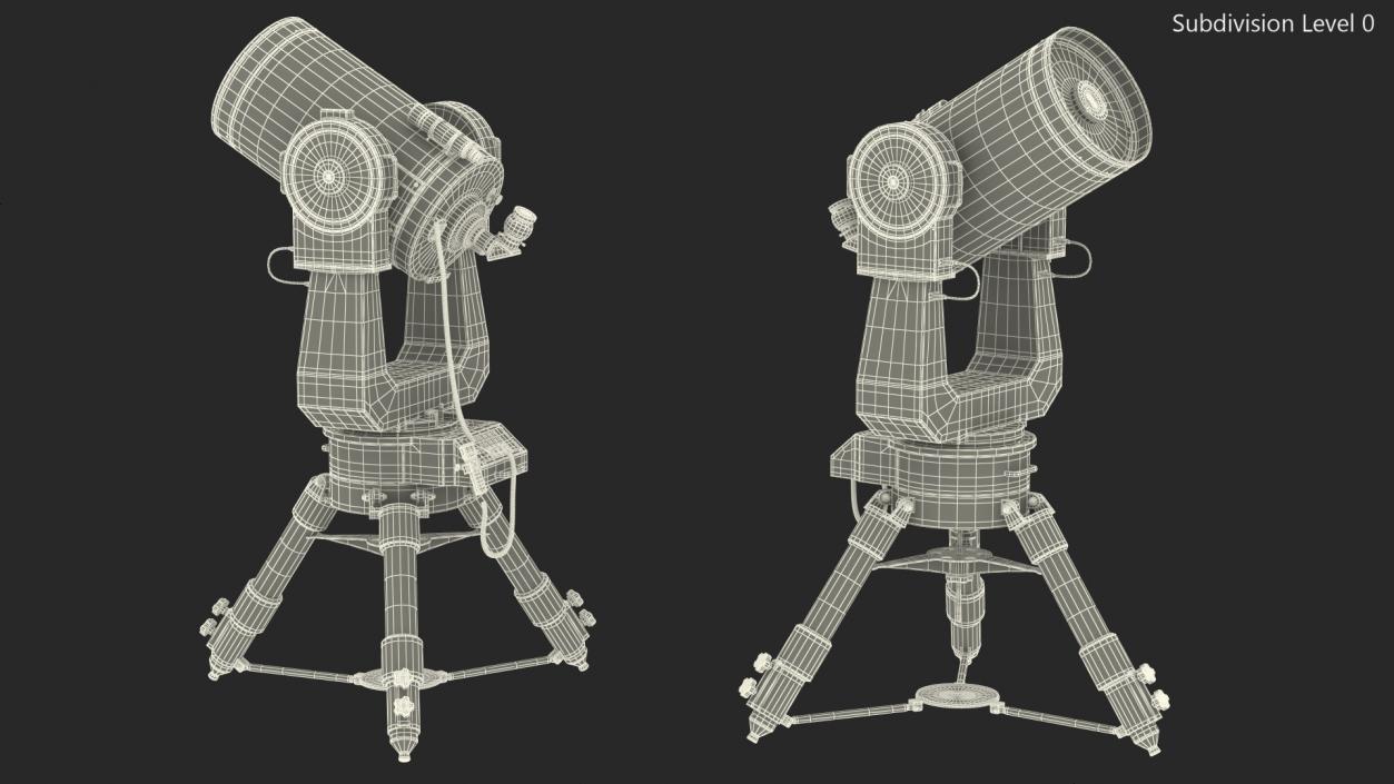 Telescope 16 Inch with Tripod 3D model