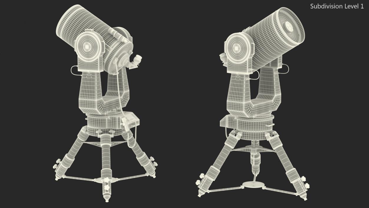 Telescope 16 Inch with Tripod 3D model