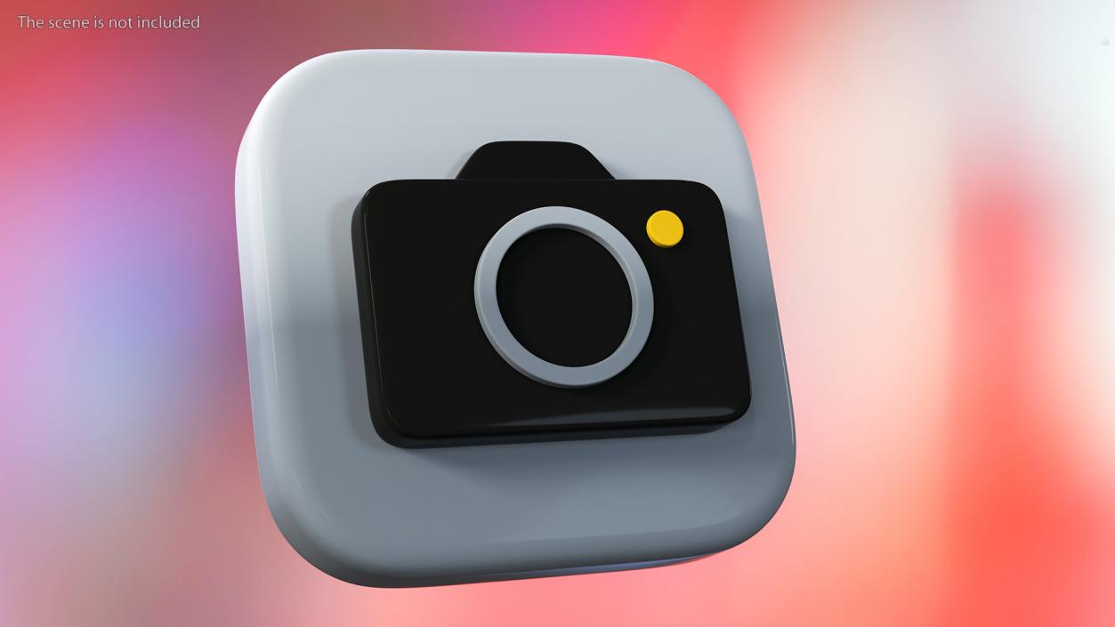 iPhone iOS Camera Icon 3D