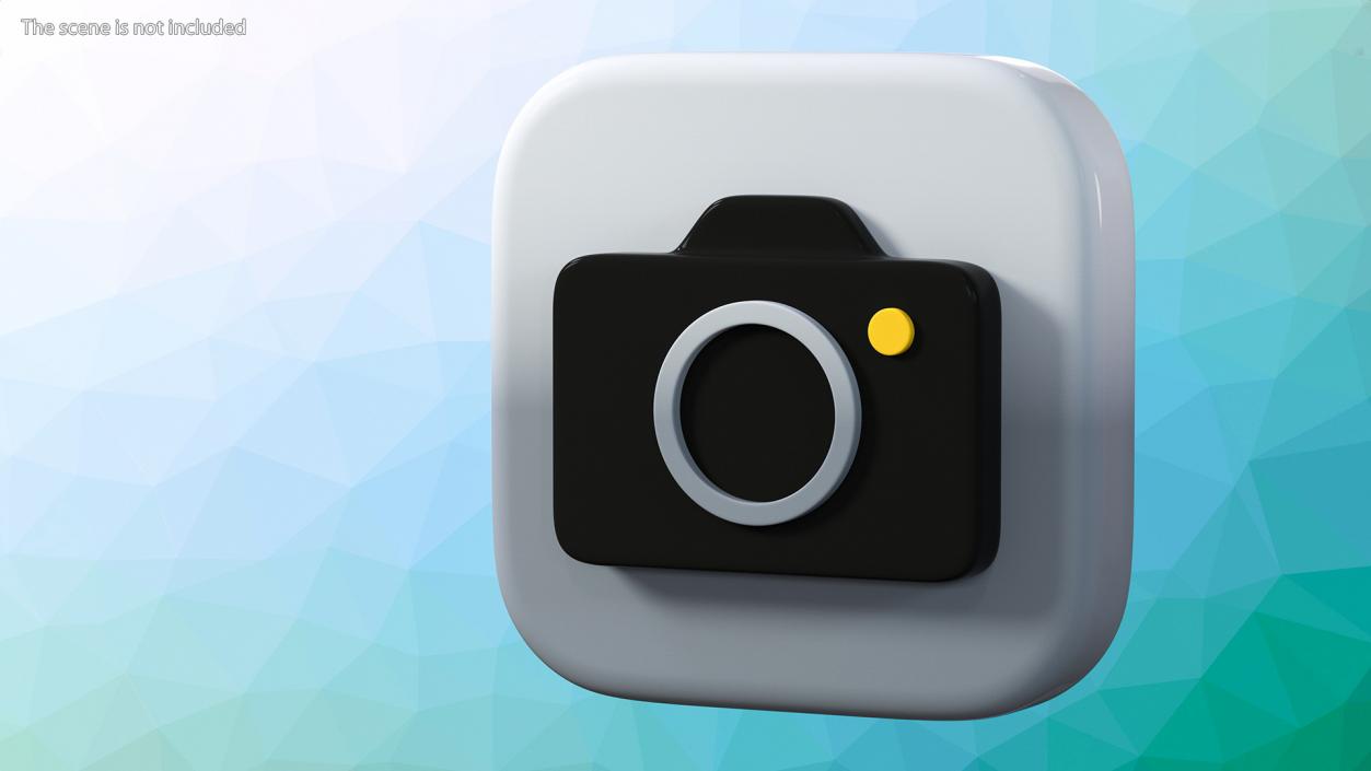 iPhone iOS Camera Icon 3D