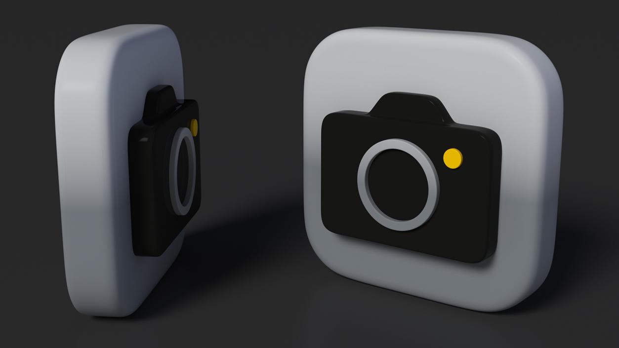 iPhone iOS Camera Icon 3D