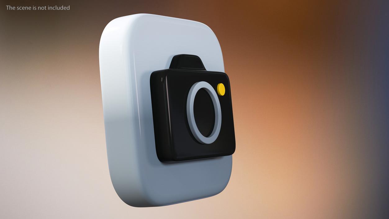 iPhone iOS Camera Icon 3D