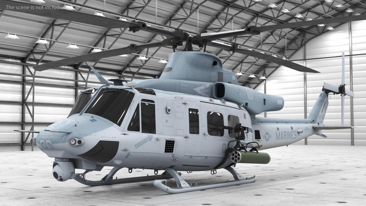 3D model Bell UH1Y Venom Helicopter Exterior Only