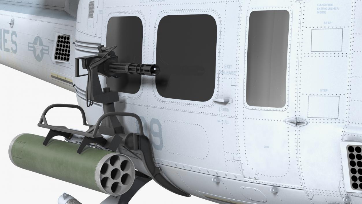 3D model Bell UH1Y Venom Helicopter Exterior Only