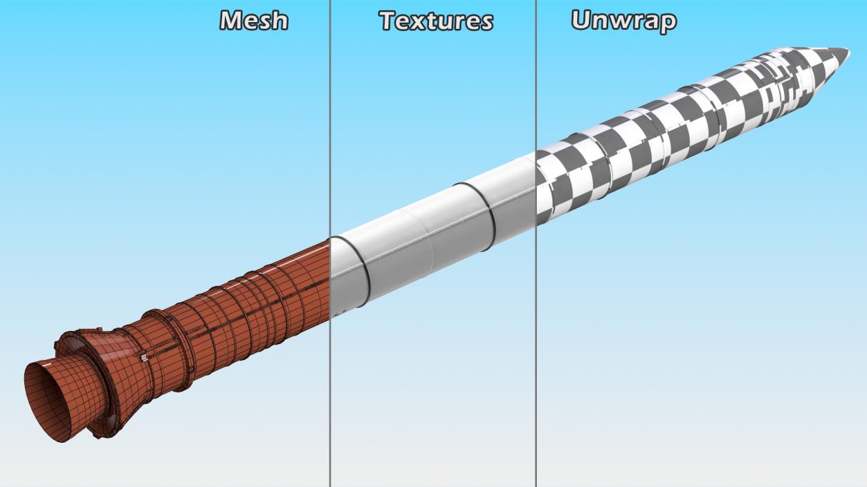 3D model Space Launch System Solid Rocket Booster