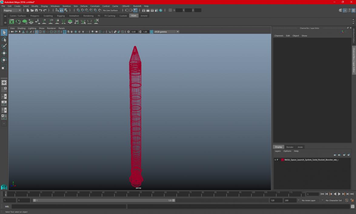 3D model Space Launch System Solid Rocket Booster