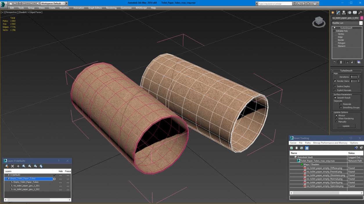 3D Toilet Paper Tubes model